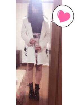 「ems excite（エムズエキサイト）のアイテム（トップス、ブラック系）」を使った、nne☺︎︎さん（レディース・160cm）の冬コーディネート