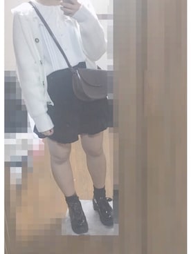 「Ank Rouge（アンクルージュ）のアイテム（スカート、ブラック系）」を使った、nne☺︎︎さん（レディース・160cm）の秋コーディネート