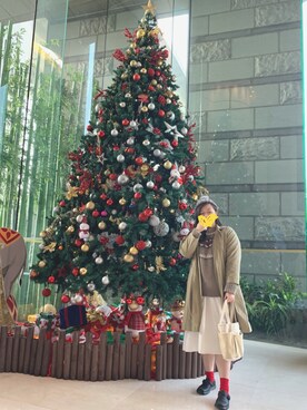 「Samansa Mos2（サマンサ モスモス）のアイテム（ピーコート）」を使った、misanさん（レディース・165cm）の冬コーディネート