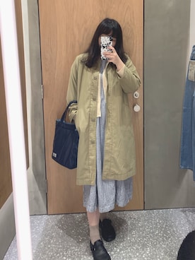 「Samansa Mos2（サマンサ モスモス）のアイテム（ピーコート）」を使った、misanさん（レディース・165cm）の春コーディネート