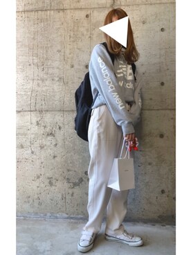 「SEVENDAYS=SUNDAY（セブンデイズサンデイ）のアイテム（パーカー）」を使った、ﾐ_saki ‪さん（レディース・162cm）の春コーディネート