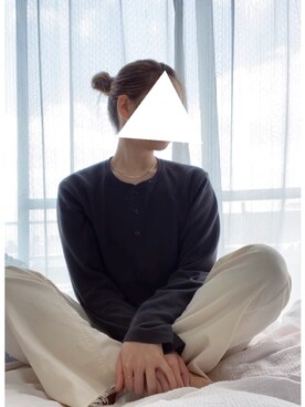 「部屋着」｜「アイテム（アクセサリー）」を使った、ﾐ_saki ‪さん（レディース・162cm）の春コーディネート