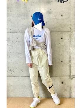 「NIKE(ナイキ)のアイテム(その他パンツ)」を使った、ミ_saki さん(レディース・162cm)の春コーディネート