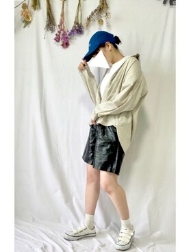 「LOOPのアイテム」を使った、ﾐ_saki ‪さん（レディース・162cm）の春コーディネート