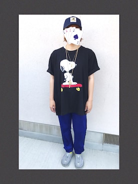 「MSGM（エムエスジーエム）のアイテム（パンツ）」を使った、SKNYさん（レディース・159cm）の夏コーディネート