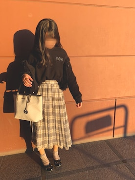 「フロントイン」｜MとDとJさん（レディース・160cm）の冬コーディネート