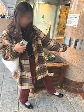「apres jour（アプレジュール）のアイテム（チェスターコート）」を使った、MとDとJさん（レディース・160cm）の冬コーディネート