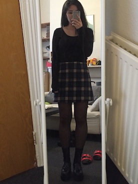 「CHEAP MONDAY（チープマンデイ）のアイテム（ニット/セーター）」を使った、ミヨンさん（レディース・165cm）の夏コーディネート