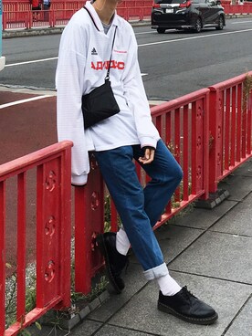 「Gosha Rubchinskiy（ゴーシャラブチンスキー）のアイテム（その他アウター）」を使った、かいさん（メンズ・177cm）の冬コーディネート