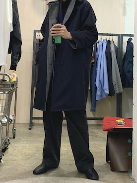 「mythography（ミソグラフィー）のアイテム」を使った、かいさん（メンズ・177cm）の冬コーディネート