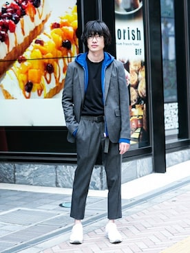 「NANO universe（ナノユニバース）のアイテム（セットアップ）」を使った、nano・universe men's STAFFさん（メンズ・171cm）の秋コーディネート
