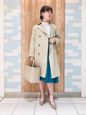 「テチチ(Te chichi)」｜「アイテム（トレンチコート）」を使った、yoshikaさん（レディース・155cm）の春コーディネート