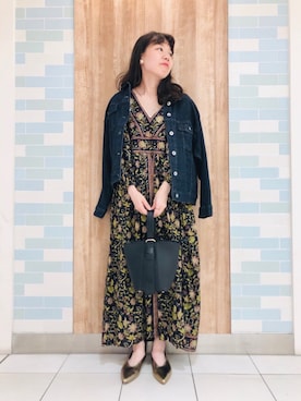「Te chichi（テチチ）のアイテム（デニムジャケット）」を使った、yoshikaさん（レディース・155cm）の夏コーディネート