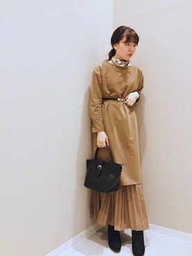 「Te chichi TERRASSE（テチチテラス）のアイテム（財布/小物）」を使った、yoshikaさん（レディース・155cm）の秋コーディネート