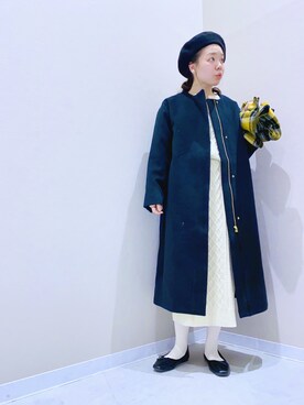 「Te chichi TERRASSE（テチチテラス）のアイテム（ハンチング/ベレー帽）」を使った、yoshikaさん（レディース・155cm）の冬コーディネート
