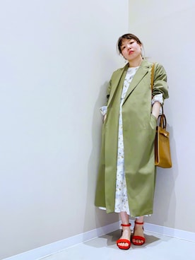「甘辛mix」｜「アイテム（トレンチコート）」を使った、yoshikaさん（レディース・155cm）の冬コーディネート