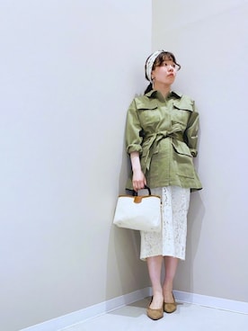 「甘辛mix」｜「アイテム（その他アウター）」を使った、yoshikaさん（レディース・155cm）の春コーディネート