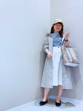 「マリン」｜「アイテム（その他アウター）」を使った、yoshikaさん（レディース・155cm）の春コーディネート