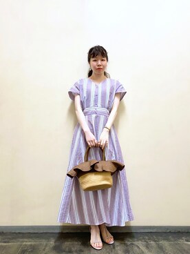 Te Chichi テチチ の マルチストライプロングワンピース ワンピース Wear