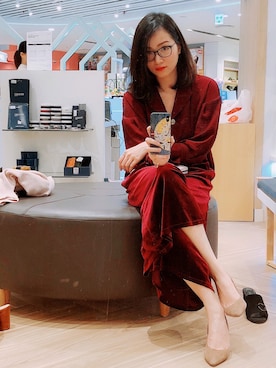「Kenneth Cole（ケネスコール）のアイテム」を使った、Le Thu Trangさん（レディース・165cm）の冬コーディネート