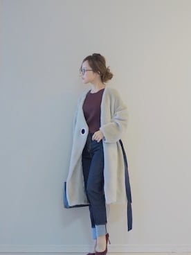 田中亜希子さん（レディース・145cm）の冬コーディネート