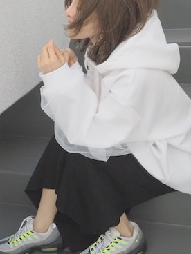 「AULA（アウラ）のアイテム」を使った、田中亜希子さん（レディース・145cm）の冬コーディネート