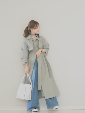 「JOHN LAWRENCE SULLIVAN（ジョンローレンスサリバン）のアイテム」を使った、田中亜希子さん（レディース・145cm）の春コーディネート