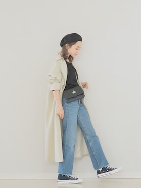 「GIVENCHY（ジバンシイ）のアイテム」を使った、田中亜希子さん（レディース・145cm）の春コーディネート