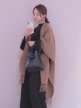 「plage（プラージュ）のアイテム（その他アウター）」を使った、田中亜希子さん（レディース・145cm）の冬コーディネート