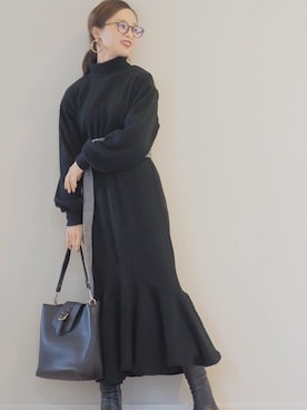 田中亜希子さん（レディース・145cm）の冬コーディネート