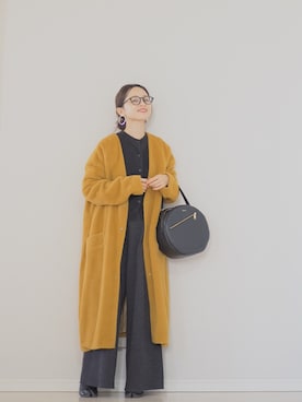 「STUNNING LURE（スタニングルアー）のアイテム（ジャケット/アウター）」を使った、田中亜希子さん（レディース・145cm）の冬コーディネート