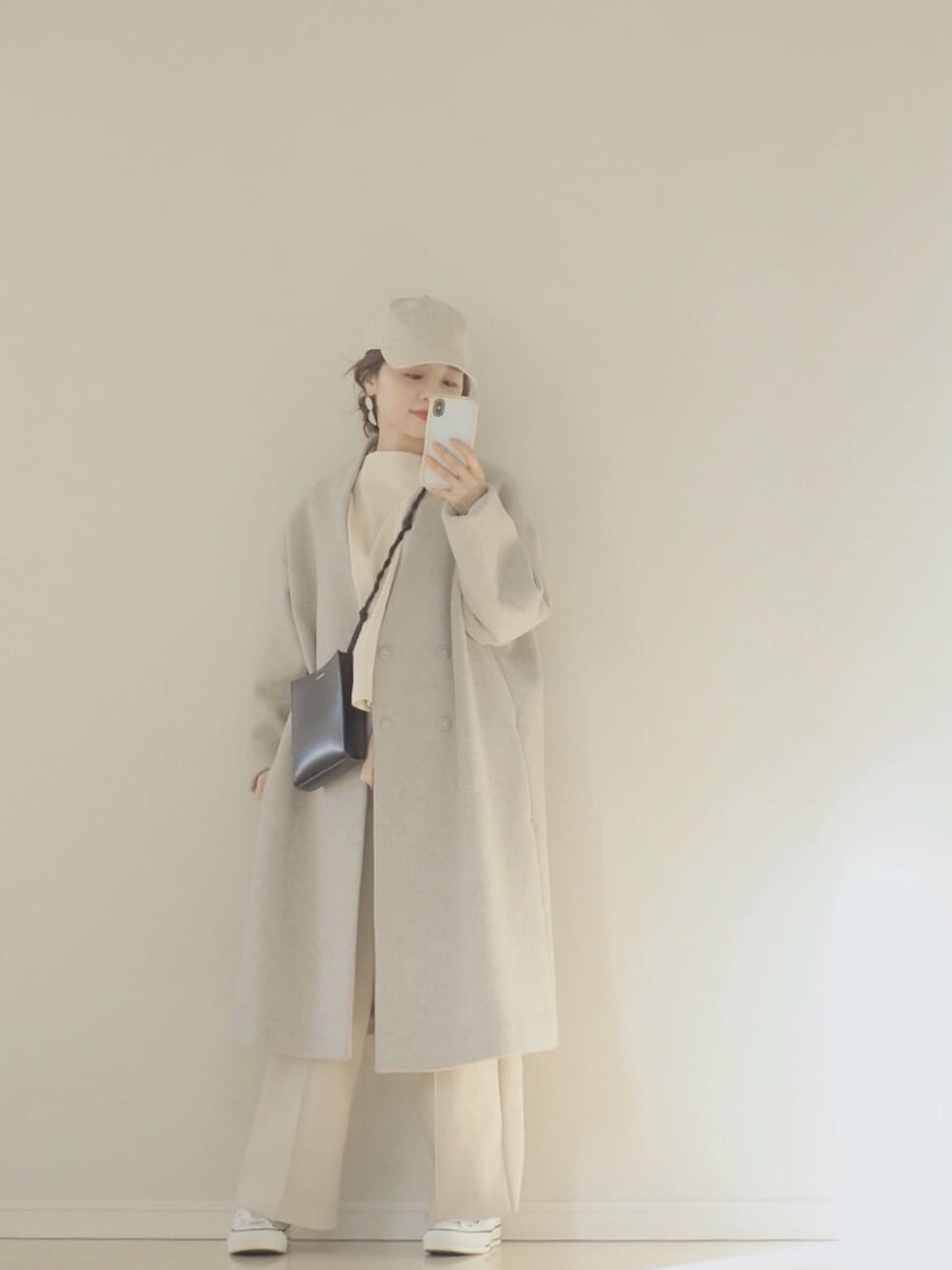 LANA WOOL 140S ビーバー ノーカラーコート チェック柄 JOURNAL STANDARD ノーカラーコート コート スーパー140ビーバー