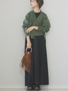 田中亜希子さん（レディース・145cm）の春コーディネート