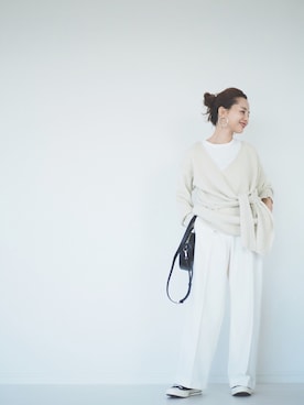 「PLST（プラステ）のアイテム」を使った、田中亜希子さん（レディース・145cm）の秋コーディネート