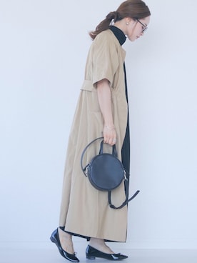 「ELLE（エル）のアイテム（ワンピース/ドレス）」を使った、田中亜希子さん（レディース・145cm）の春コーディネート