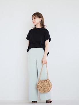 「ENFOLD（エンフォルド）のアイテム」を使った、田中亜希子さん（レディース・145cm）の夏コーディネート