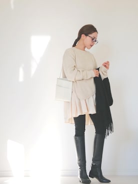 田中亜希子さん(レディース・145cm)の冬コーディネート