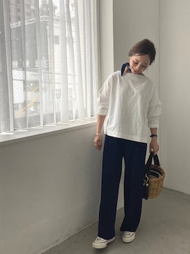 「A MON GOUT（アモング）のアイテム」を使った、田中亜希子さん（レディース・145cm）の冬コーディネート