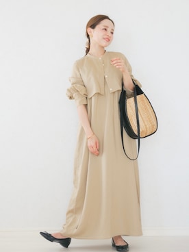 「A part by（アパートバイ）のアイテム（ワンピース/ドレス）」を使った、田中亜希子さん（レディース・145cm）の春コーディネート