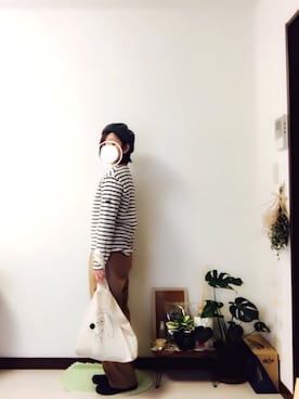 「セントジェームス」｜「アイテム（ハンチング/ベレー帽）」を使った、Rさん（レディース・153cm）の冬コーディネート