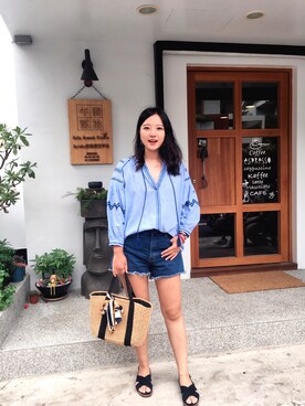 「massimo dutti」｜YITINGさん（レディース・166cm）の夏コーディネート
