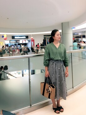 「massimo dutti」｜YITINGさん（レディース・166cm）の夏コーディネート