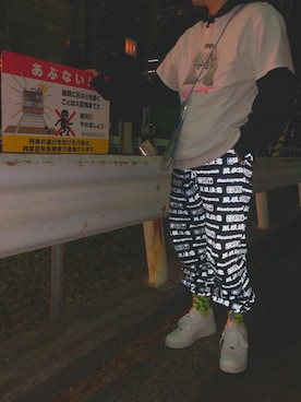 「FLAGSTUFF（フラグスタフ）のアイテム（レッグウェア）」を使った、むろはんさん（メンズ・174cm）の冬コーディネート