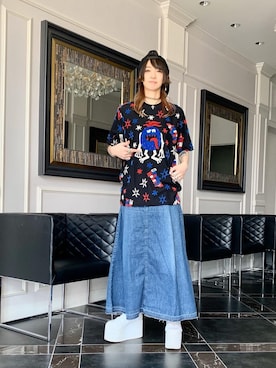 「パンクコーデ」｜「アイテム（帽子）」を使った、Nuttyさん（レディース・157cm）の春コーディネート