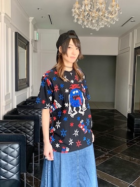 「パンクコーデ」｜「アイテム（帽子）」を使った、Nuttyさん（レディース・157cm）の春コーディネート