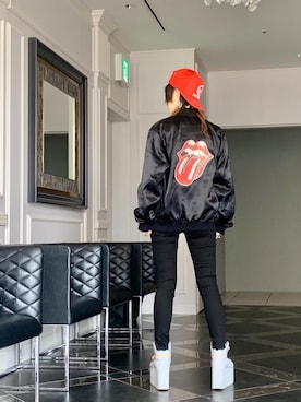 「HYSTERIC GLAMOUR（ヒステリックグラマー）のアイテム（スカジャン）」を使った、Nuttyさん（レディース・157cm）の春コーディネート