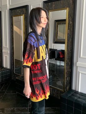 「パンクコーデ」｜「アイテム（バッグ）」を使った、Nuttyさん（レディース・157cm）の春コーディネート