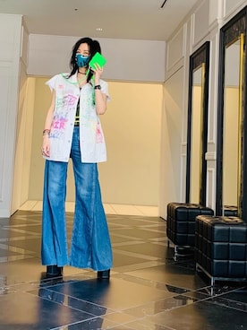 「パンクコーデ」｜「アイテム（PC・スマホグッズ/家電）」を使った、Nuttyさん（レディース・157cm）の夏コーディネート
