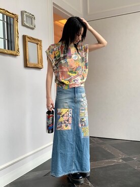「HYSTERIC GLAMOUR（ヒステリックグラマー）のアイテム（食器/キッチン）」を使った、Nuttyさん（レディース・157cm）の夏コーディネート