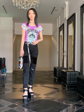 「HYSTERIC GLAMOUR（ヒステリックグラマー）のアイテム（食器/キッチン）」を使った、Nuttyさん（レディース・157cm）の夏コーディネート